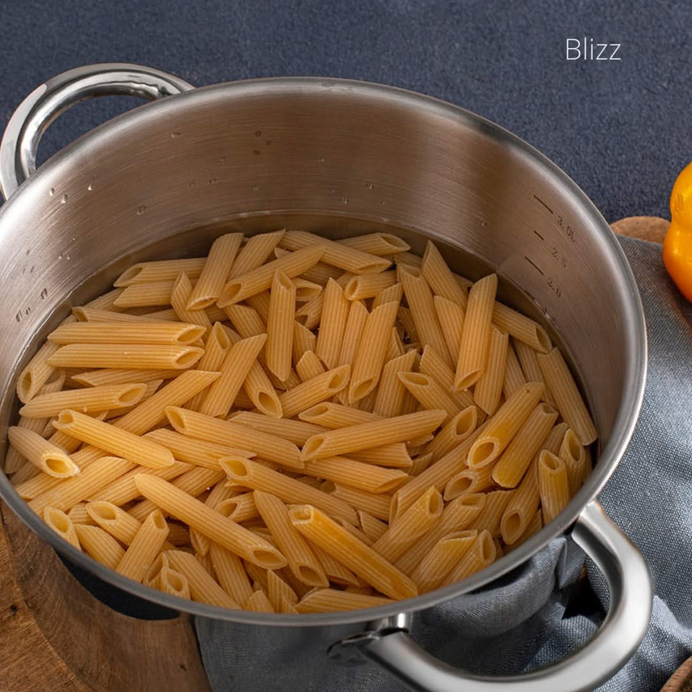Sola Pannenset Blizz 4-Delig RVS - Kookpan ø 16, 18, 20 cm & Steelpan ø 16 cm - egnet til alle varmekilder