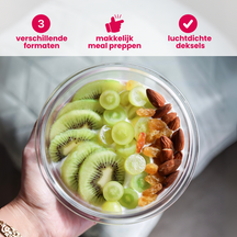 Sareva Glazen Vershoudbakjes Glas - To Go - med Låg - Ovnfade - Cook & Fresh - 3 dele