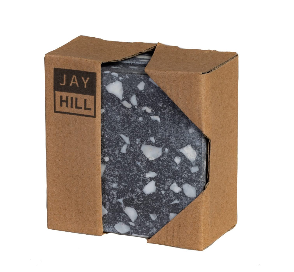 Jay Hill Underlag Terrazzo - Grå - 10 x 10 cm - 4 Styk