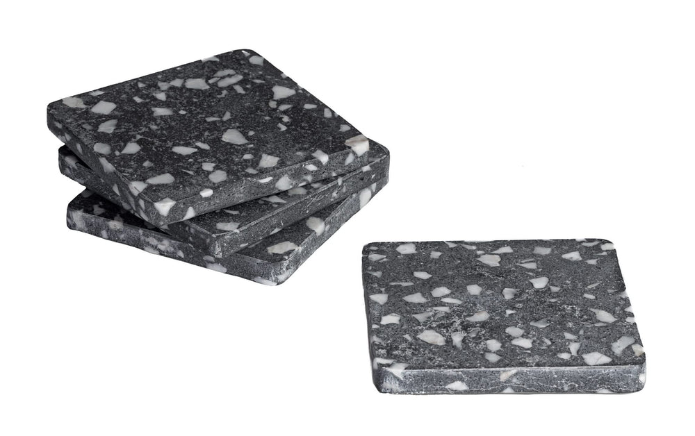 Jay Hill Underlag Terrazzo - Grå - 10 x 10 cm - 4 Styk