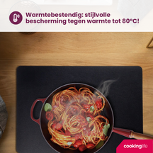 Cookinglife Placemats - Vegan læder - Sort - 46 x 33 cm - 6 stk.