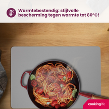Cookinglife Placemats - Dobbelt så meget - Vegansk læder - Grå / Blå 46 x 33 cm - 6 Stykker
