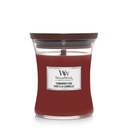 WoodWick Duftlys Medium Cinnamon Chai - 11 cm / ø 10 cm - Duftlys i Glas - Trævæge