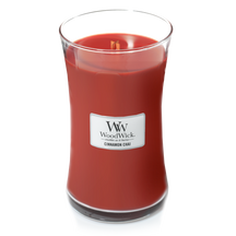 WoodWick Geurkaars Large Cinnamon Chai - 18 cm / ø 10 cm - Geurkaars i Glas - Houten Lont