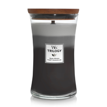 WoodWick Duftlys Large Trilogy Warm Woods - 18 cm / ø 10 cm