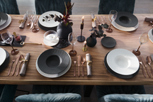 Villeroy & Boch Serviesset Manufacture Rock - Sort 12-delt / 4 personer - 4 middagstallerkener, 4 morgenmadstallerkener & 4 pastatallerkener