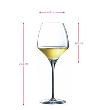 Chef & Sommelier Hvide Vinglas Open Up - 400 ml - 6 stk - 6 hvide vinglas på 400 ml