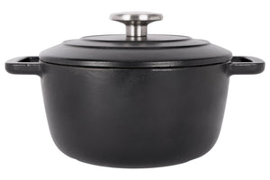Cosy & Trendy Braadpan med låg Fontestic Gietijzer Black Ø 20 cm / 2.7 Liter - emaljeret non-stick belægning