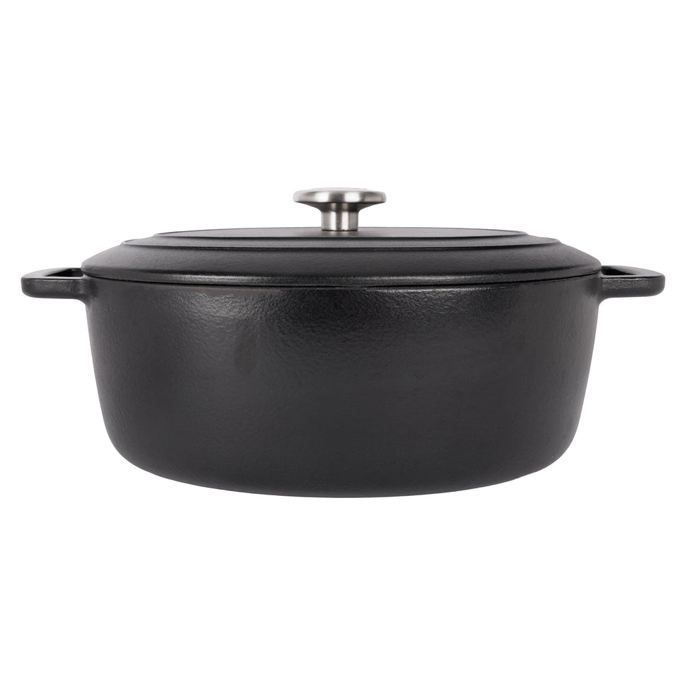 Cosy & Trendy Stegepande med låg Fontestic Gussejern Black Oval - 31 x 24 cm / 6 Liter