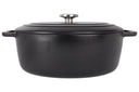 Cosy & Trendy Braadpan med deksel Fontestic Gietijzer Black Ovaal - 31 x 24 cm / 6 Liter - emaljeret non-stick belægning