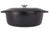 Cosy & Trendy Braadpan med deksel Fontestic Gietijzer Black Ovaal - 31 x 24 cm / 6 Liter - emaljeret non-stick belægning
