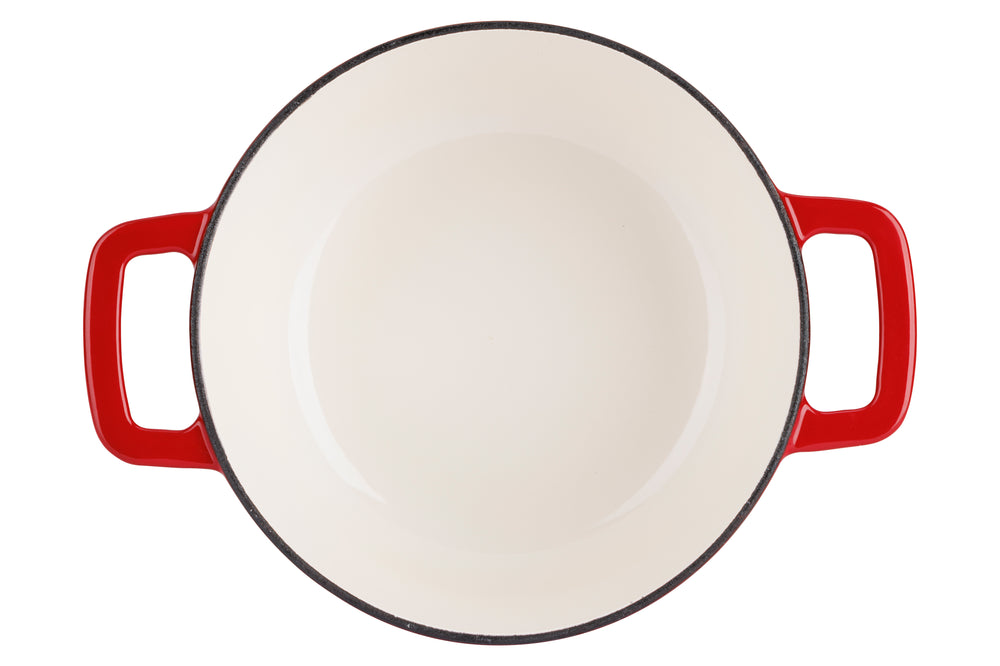 Cosy & Trendy Braadpan med deksel Fontestic Gietijzer Traditional Red Ø 20 cm / 2.7 Liter - emaljeret non-stick belægning