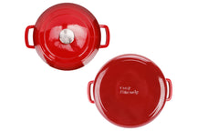 Cosy & Trendy Braadpan med deksel Fontestic Gietijzer Traditional Red Ø 28 cm / 6.8 Liter - emaljeret non-stick belægning