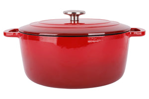 Cosy & Trendy Braadpan med deksel Fontestic Gietijzer Traditional Red Ø 28 cm / 6.8 Liter - emaljeret non-stick belægning