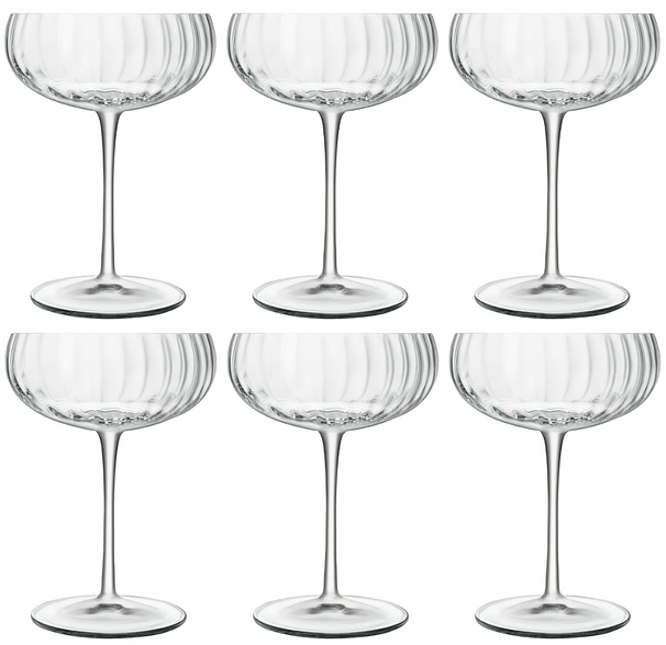 Luigi Bormioli Champagneglas - Flutes - Champagnecoupe - Speakeasies - 300 ml - 6 Stuks