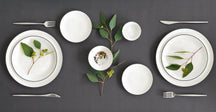 ASA Selection Serviesset A Table Ligne Noire 18-delig / 6 personer - 6 dinerborden, 6 ontbijtborden og 6 pasta-/soepborde