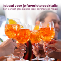 Aperol Spritz Glas - 450 ml - Officielt Glas - 6 stykker