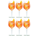 Aperol Spritz Glas - 450 ml - Officielt Glas - 6 stykker