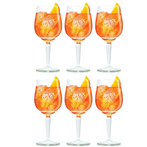 Aperol Spritz Glas - 450 ml - Officielt Glas - 6 stykker