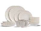 Cosy & Trendy Serviesset Astera Pure 16-delig / 4 personer - 4 dinerborde, 4 morgenborde, 4 skåle og 4 krus
