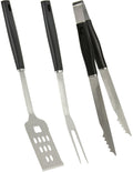Cookinglife BBQ værktøjssæt Fire & Flavour Sort 3-Delt - RVS - BBQ Spatel, Tang & Gaffel