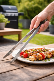 Cookinglife BBQ Tang Fire & Flavour RVS 43 cm - Grilltang for Kød og Grøntsager