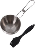 Cookinglife BBQ Sauspannetje Fire & Flavour RVS ø 11.5 cm - Inkluderer sort silikone pensel