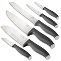 BerlingerHaus Knivsæt Mat Antracit 6-delt - Kokkekniv, Brødkniv, Santokukniv, Kontorkniv, Skærekkniv & Mini Santokukniv