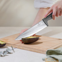 BerlingerHaus Knivsæt Mat Antracit 6-delt - Kokkekniv, Brødkniv, Santokukniv, Kontorkniv, Skærekkniv & Mini Santokukniv