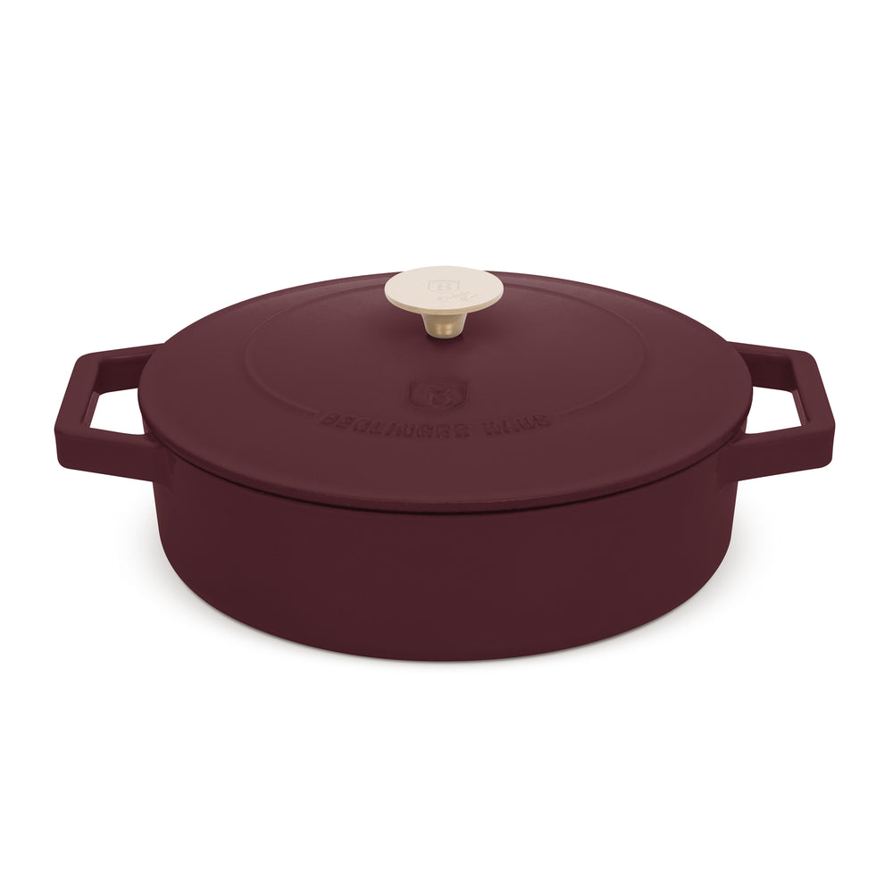 BerlingerHaus Sauteerpande Mat Bordeaux - Gussejern - ø 26 cm - egnet til alle varmekilder - emaljeret non-stick belægning