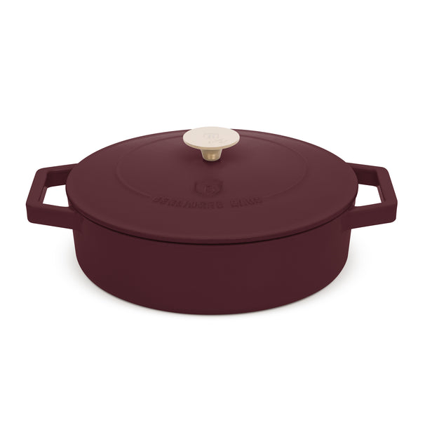 BerlingerHaus Sauteerpande Mat Bordeaux - Gussejern - ø 26 cm - egnet til alle varmekilder - emaljeret non-stick belægning