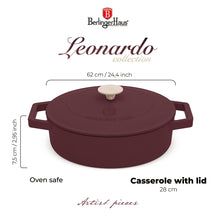 BerlingerHaus Sauteerpande Mat Bordeaux - Gussejern - ø 26 cm - egnet til alle varmekilder - emaljeret non-stick belægning