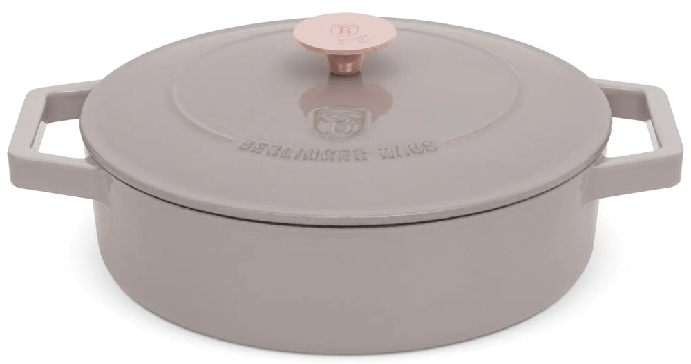 BerlingerHaus Sauteerpande Taupe - Støbejern - ø 26 cm - egnet til alle varmekilder - emaljeret non-stick belægning
