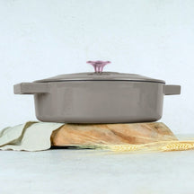 BerlingerHaus Sauteerpande Taupe - Støbejern - ø 26 cm - egnet til alle varmekilder - emaljeret non-stick belægning