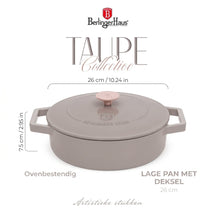 BerlingerHaus Sauteerpande Taupe - Støbejern - ø 26 cm - egnet til alle varmekilder - emaljeret non-stick belægning