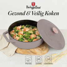 BerlingerHaus Sauteerpande Taupe - Støbejern - ø 26 cm - egnet til alle varmekilder - emaljeret non-stick belægning