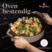 BerlingerHaus Sauteerpande Taupe - Støbejern - ø 26 cm - egnet til alle varmekilder - emaljeret non-stick belægning