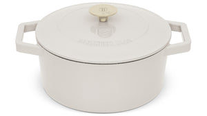 BerlingerHaus Stegegryde Mat Crème - Støbejern - ø 24 cm - egnet til alle varmekilder - emaljeret non-stick belægning