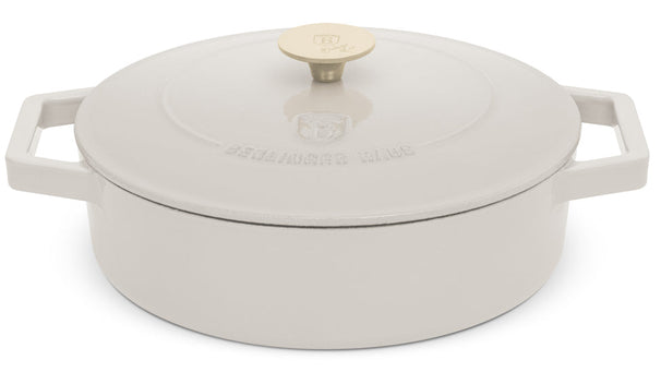 BerlingerHaus Sauteerpande Mat Creme - Støbejern - ø 26 cm - egnet til alle varmekilder - emaljeret non-stick belægning