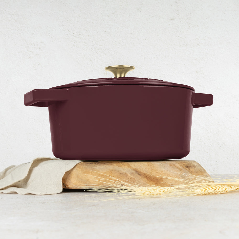 BerlingerHaus Gryde Mat Bordeaux - Gussejern - ø 24 cm - egnet til alle varmekilder - emaljeret non-stick belægning