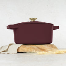 BerlingerHaus Gryde Mat Bordeaux - Gussejern - ø 24 cm - egnet til alle varmekilder - emaljeret non-stick belægning