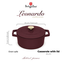 BerlingerHaus Gryde Mat Bordeaux - Gussejern - ø 24 cm - egnet til alle varmekilder - emaljeret non-stick belægning
