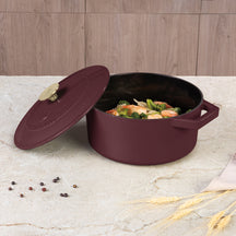BerlingerHaus Gryde Mat Bordeaux - Gussejern - ø 24 cm - egnet til alle varmekilder - emaljeret non-stick belægning