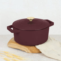 BerlingerHaus Gryde Mat Bordeaux - Gussejern - ø 24 cm - egnet til alle varmekilder - emaljeret non-stick belægning