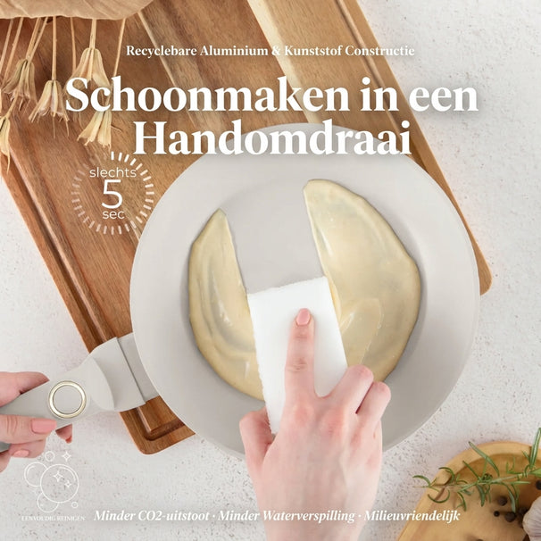 BerlingerHaus Stegepande Mat Creme ø 24 cm - egnet til alle varmekilder - standard non-stick belægning