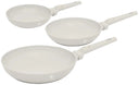 BerlingerHaus Stegepandesæt Mat Creme 3-Delt - ø 20, 24 & 28 cm - egnet til alle varmekilder - standard non-stick belægning