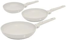 BerlingerHaus Stegepandesæt Mat Creme 3-Delt - ø 20, 24 & 28 cm - egnet til alle varmekilder - standard non-stick belægning