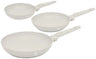 BerlingerHaus Stegepandesæt Mat Creme 3-Delt - ø 20, 24 & 28 cm - egnet til alle varmekilder - standard non-stick belægning