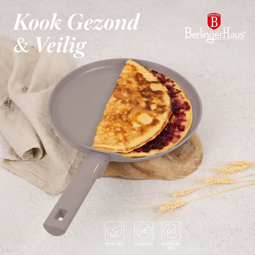 BerlingerHaus Pandekagepande Taupe ø 28 cm - egnet til alle varmekilder - standard non-stick belægning