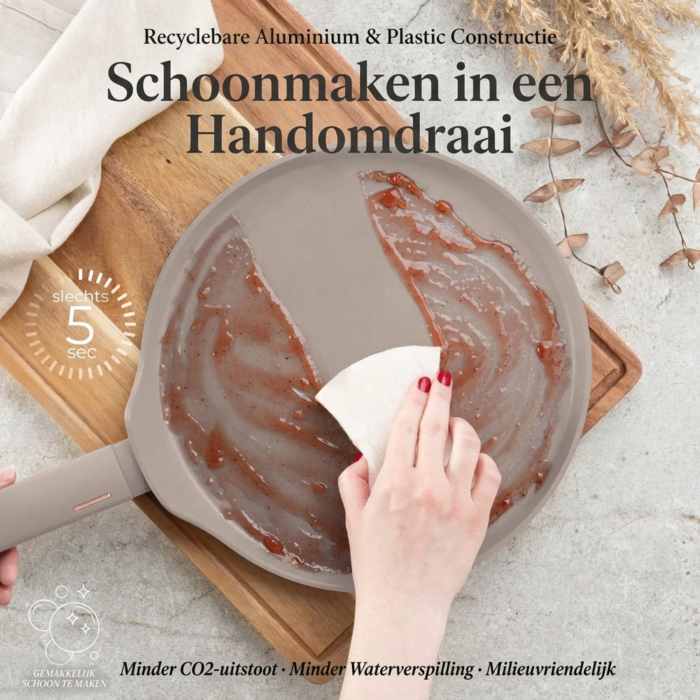 BerlingerHaus Pandekagepande Taupe ø 28 cm - egnet til alle varmekilder - standard non-stick belægning